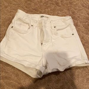Zara white denim shorts